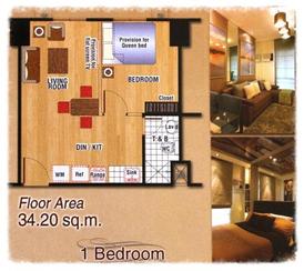 ILLUSTRAT 1Bedroom Unit Floor Plan